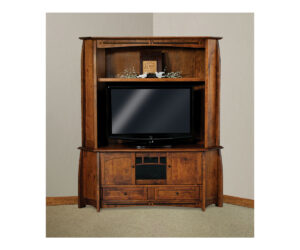 Boulder Creek Corner Media Console with Hutch by Forks Valley