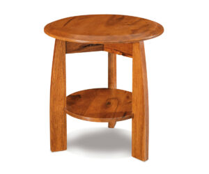 Boulder Creek Round End Table by Forks Valley