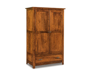 Flush Mission Wardrobe Armoire by J&R Woodworking
