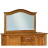 Shaker Arched Crown Top Chest Mirror by J&R Woodworking