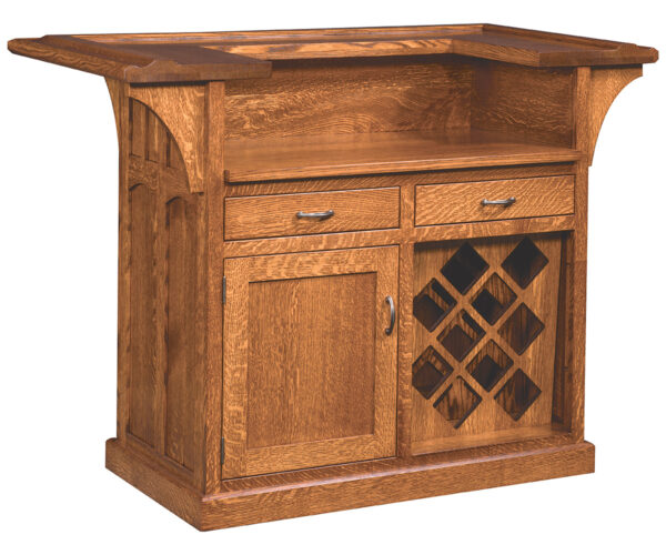 56" Straight Mission Bar by Timberside Woodworking