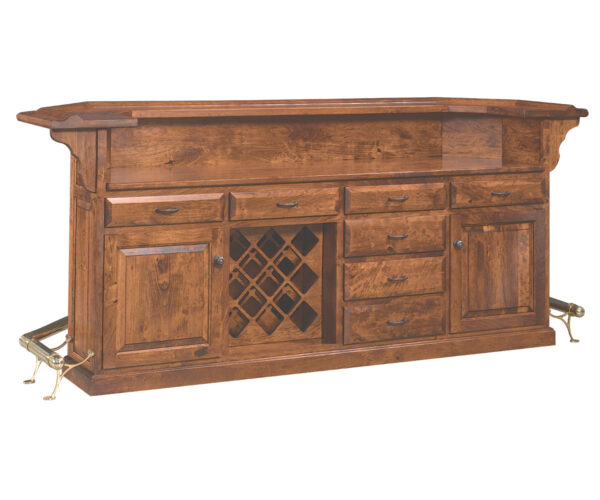 100" Canted Raised Panel Bar by Timberside Woodworking
