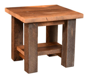 Almanzo End Table with Shelf by Urban Barnwood