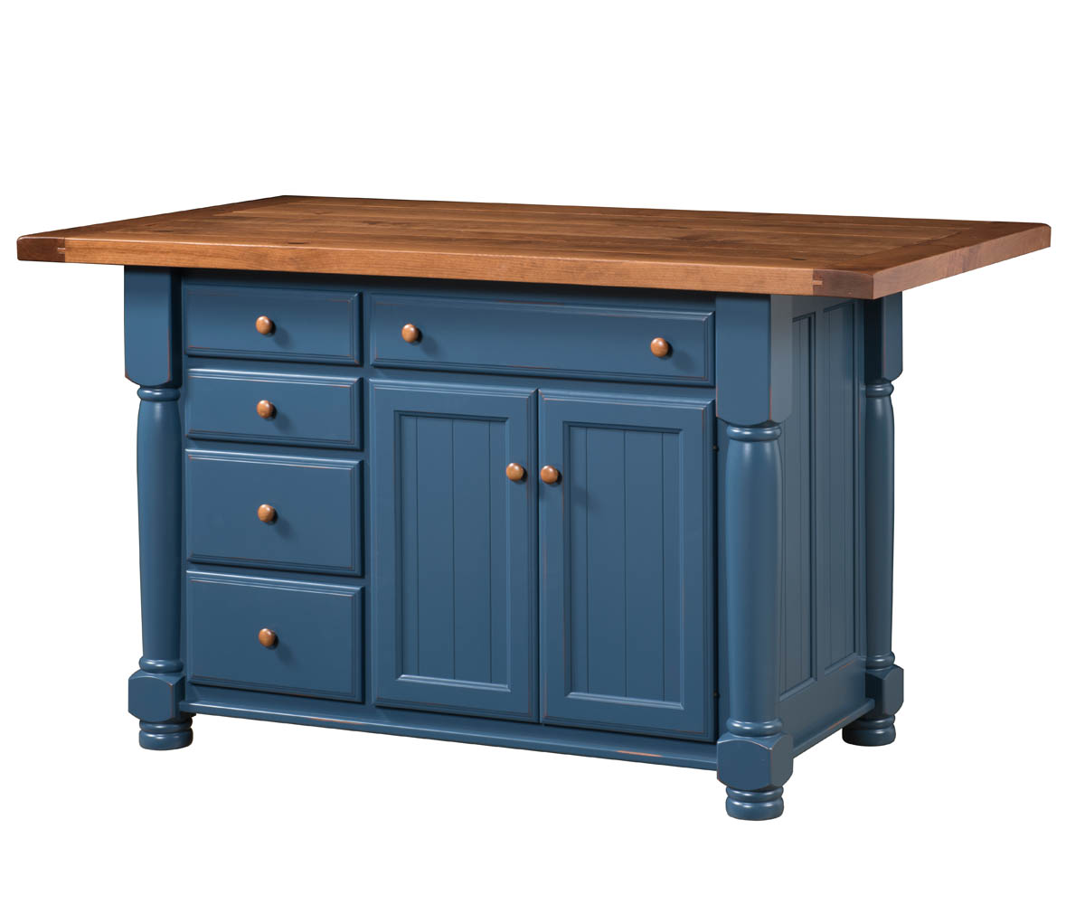 Jefferson City Turned Leg Island by Nisley Cabinets LLC