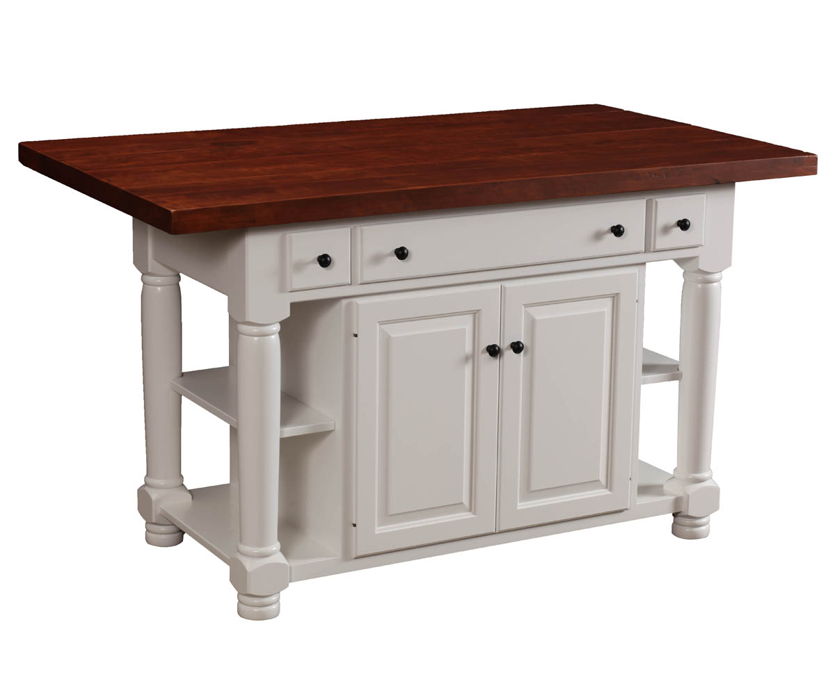 Jefferson City Turned Leg Island by Nisley Cabinets LLC