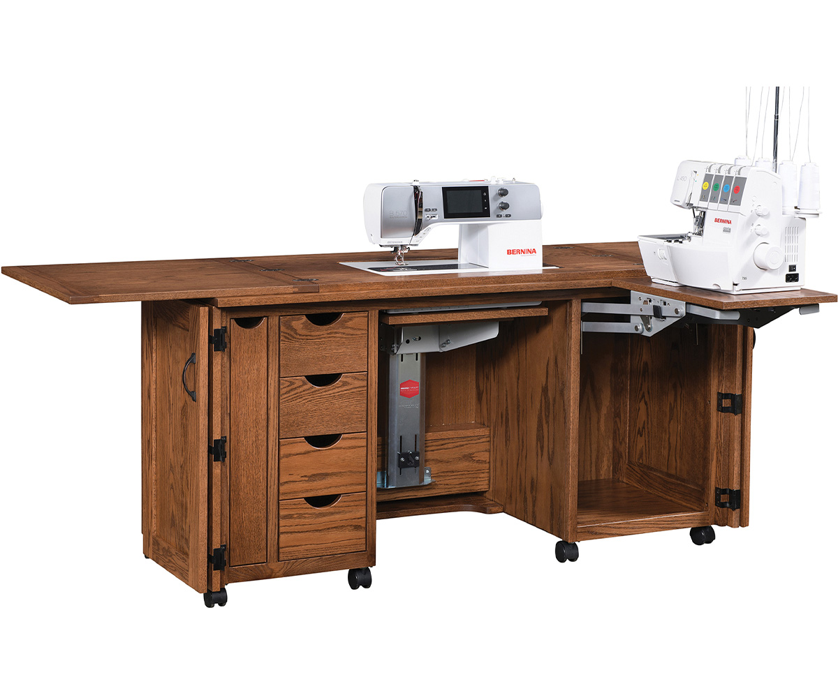 Double Top Sewing Cabinet by Timberside Woodworking