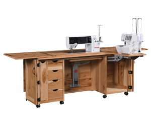 XL Double Top Sewing Center by Timberside Woodworking