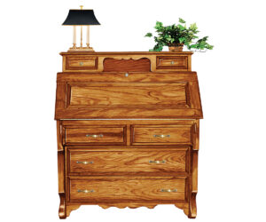 Secretary Desk with Small Hutch Top by Timberside Woodworking