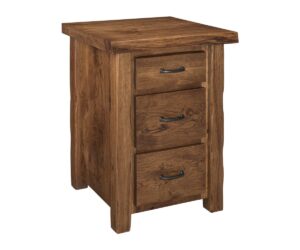 Cross Lake Live Edge 3 Drawer Night Stand by Hilltop Hickory Furniture