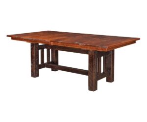 Rough Cut Maplewood Trestle Table by Hilltop Hickory Furniture