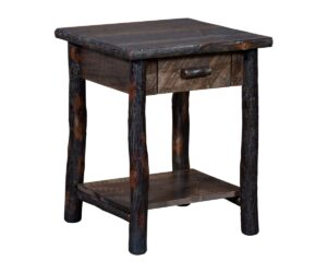 Settlers End Table With Drawer by Hilltop Hickory Furniture