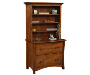 Master Lateral File Cabinet with Bookcase by Ashery Oak