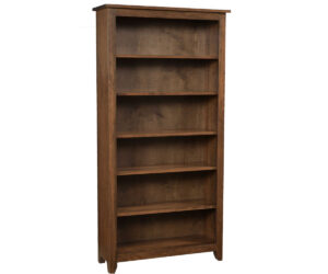 Modern Mission Open Bookcase – 72″W by Ashery Oak