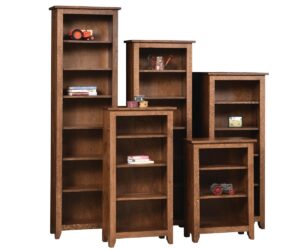 Modern Mission Open Bookcases by Ashery Oak