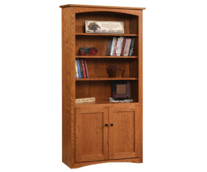 Shaker Bookcase With Doors by Ashery Oak