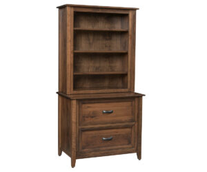 Ventura Lateral File Cabinet With Bookcase Top by Ashery Oak