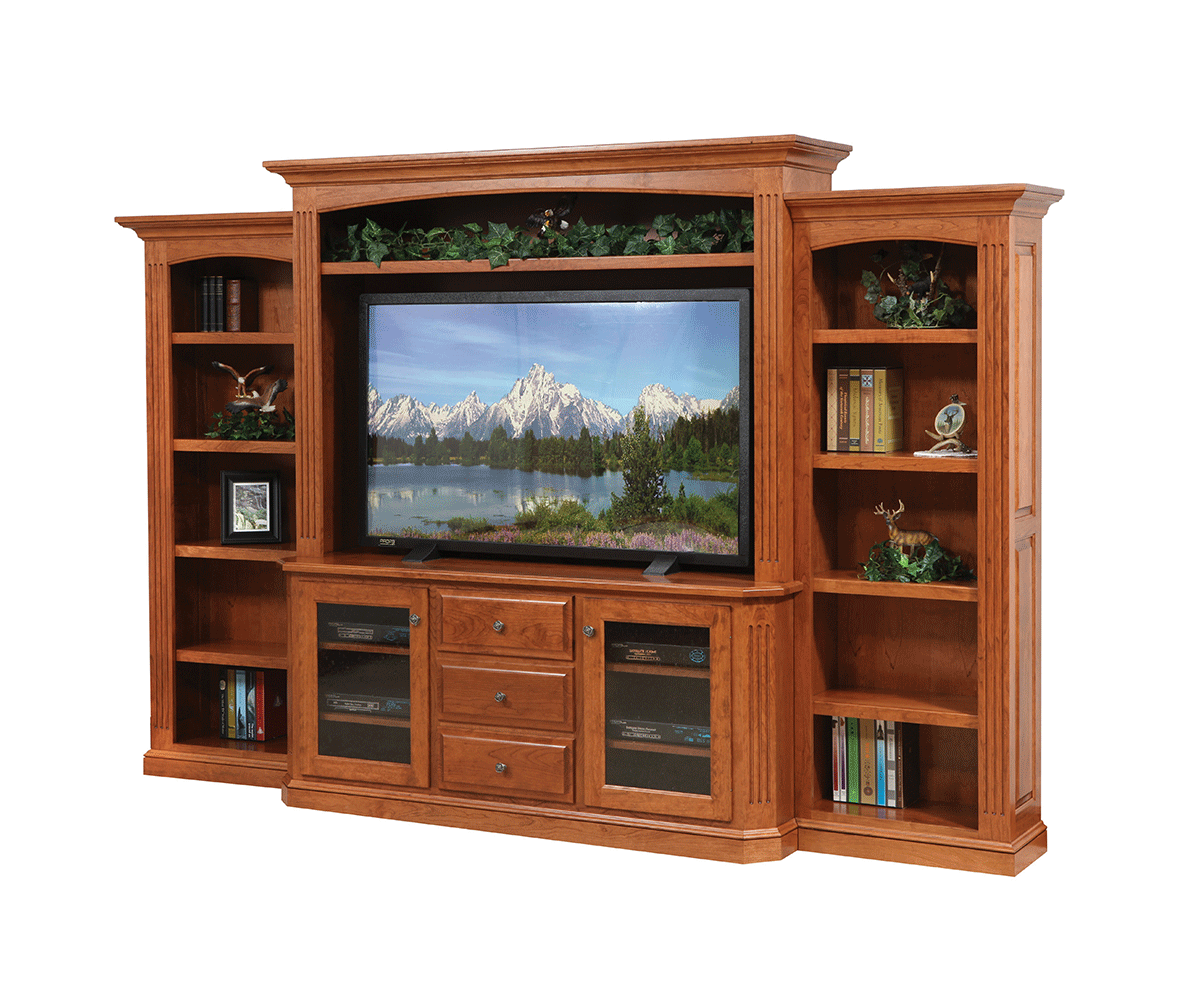 Buckingham Entertainment with Side Bookcases by Dutch Creek Design