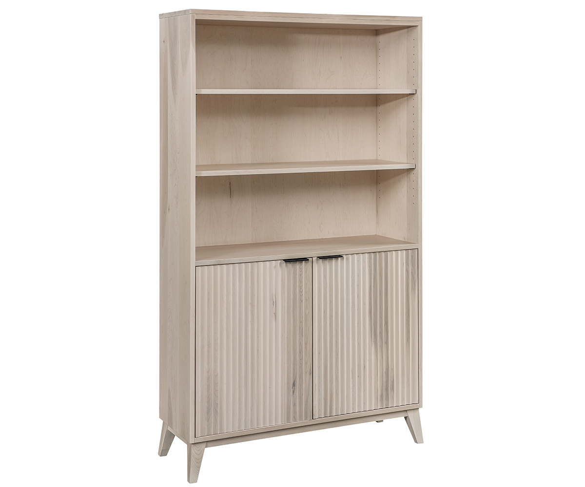 Sofi Bookcase With Fluted Doors by Elite Designs
