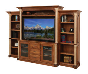 Jefferson Entertainment with Side Bookcases by Dutch Creek Design