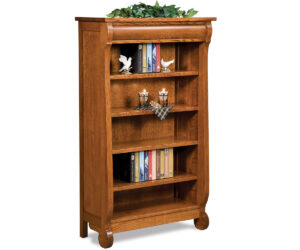 Old Classic Sleigh Bookcase – 60″H by Forks Valley Woodworking