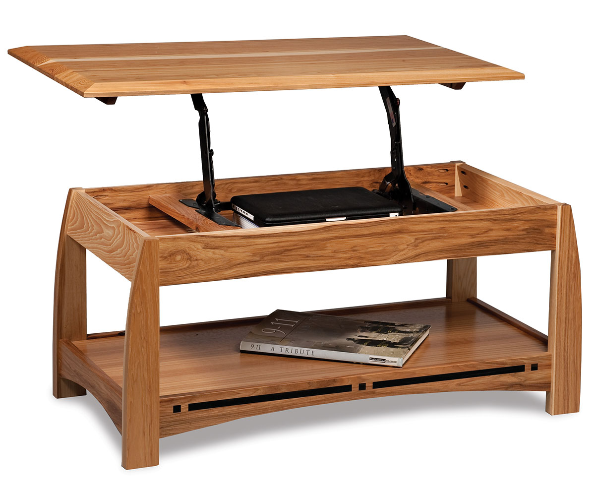 Boulder Creek Lift Top Coffee Table by Forks Valley Woodworking