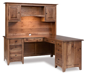 Dover L Desk With Hutch by Forks Valley Woodworking