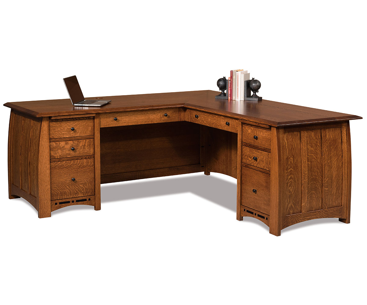 Boulder Creek L Desk by Forks Valley Woodworking