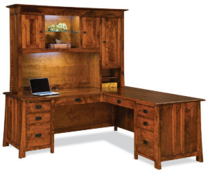 Grant L Desk And Hutch by Forks Valley Woodworking