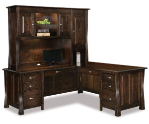 Lexington Arc Hutch & L Desk by Forks Valley Woodworking