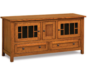 Centennial Media Stand – 60″W by Forks Valley Woodworking