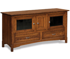 West Lake Media Stand – 60″W by Forks Valley Woodworking