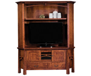 Artesa 2 Piece Media Corner Console with Hutch by Forks Valley Woodworking