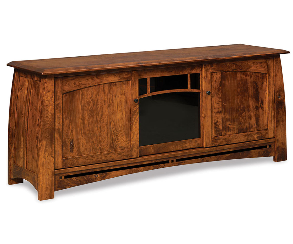 Boulder Creek Media Stand - 72"W by Forks Valley Woodworking