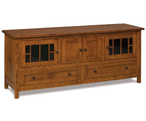 Centennial Media Stand – 72″W by Forks Valley Woodworking