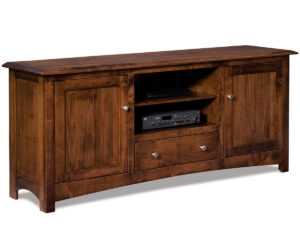 Finland Media Stand – 72″W by Forks Valley Woodworking