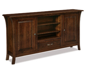 Ensenada Media Stand – 74″W by Forks Valley Woodworking