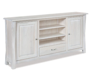 Lexington Arc Media Stand – 74″W by Forks Valley Woodworking