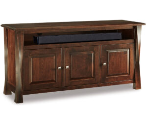 Lexington Arc Media Stand – 63″W by Forks Valley Woodworking