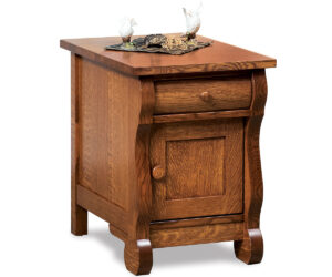 Old Classic Sleigh Enclosed End Table by Forks Valley Woodworking