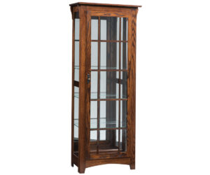 Mission Single Door Curio by Genuine Oak Designs