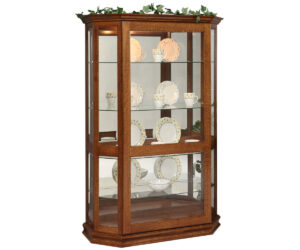 Angled Picture Frame With Sliding Door Curio by Genuine Oak Designs