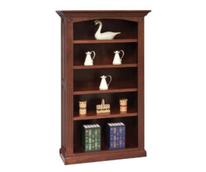 4 Shelf Premium Raised Panel Bookshelf by Genuine Oak Designs