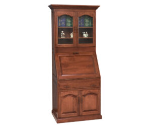 Executive Deluxe Secretary Desk With Doors by Genuine Oak Designs