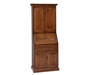 Deluxe Secretary Desk With Full Doors by Genuine Oak Designs