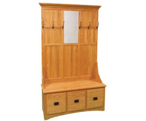 Mission 3 Drawer Hall Seat by Genuine Oak Designs