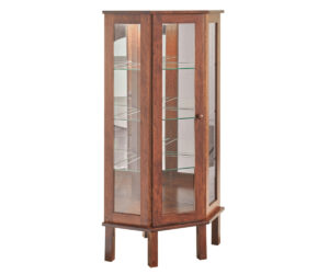 Mission Corner Curio by Genuine Oak Designs