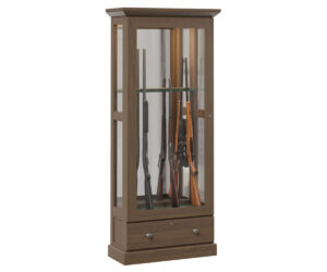 8 Gun Mission Sliding Door Cabinet by Genuine Oak Designs