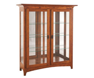 2 Door Mission Curio by Genuine Oak Designs