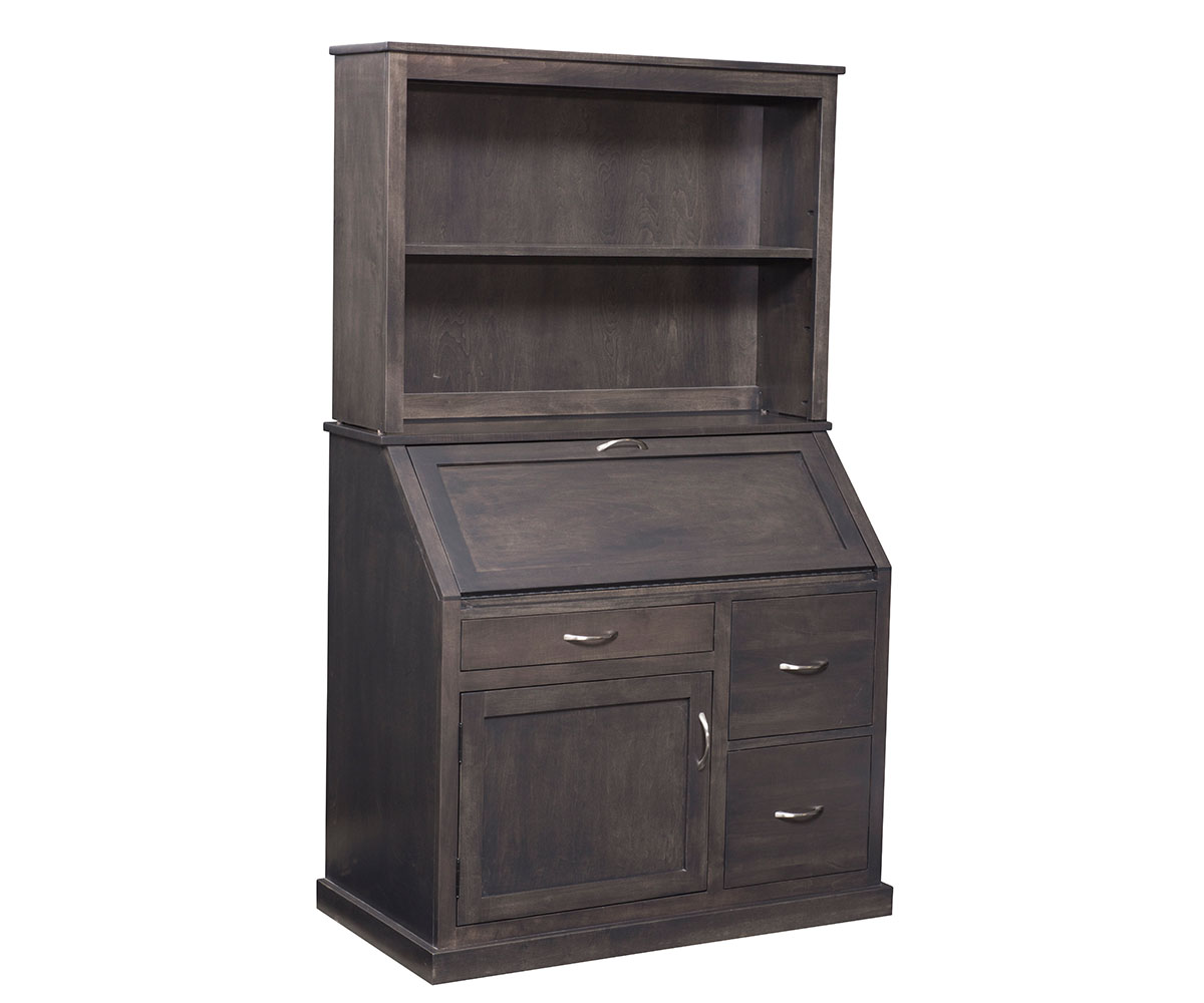 Benton Secretary With Hutch Top by Genuine Oak Designs