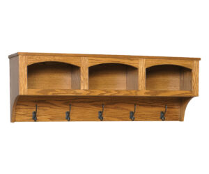 Mission Shelf With Storage by Genuine Oak Designs
